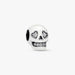 Pandora Glow-in-the-dark Sparkling Skull Charm featuring a detailed skull design with sparkling accents.