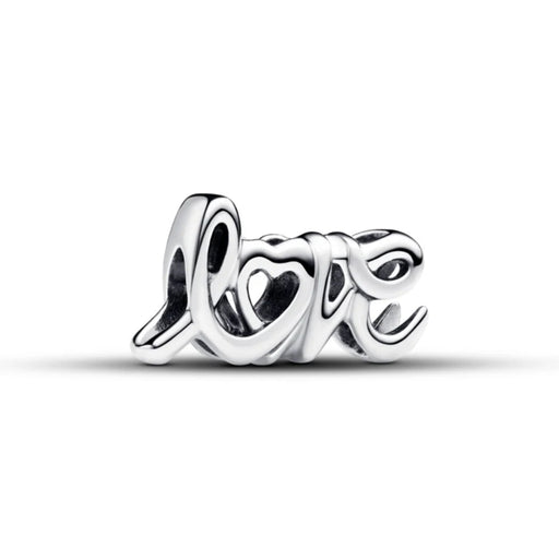 This Pandora Handwritten Love Charm adds a heartfelt touch to your personalized jewelry collection. 