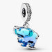 The Blue Murano Glass Elephant Dangle Charm is a colorful ode to a majestic creature.