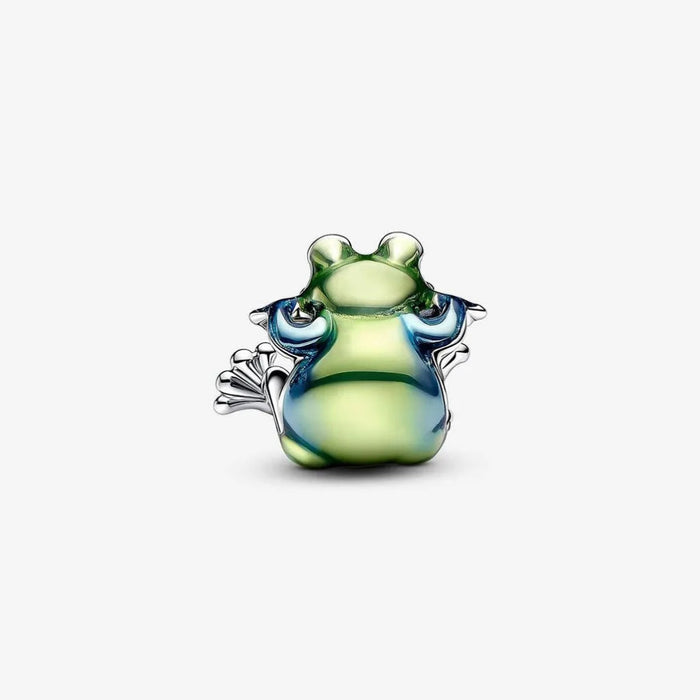 Pandora Climbing Frog Charm featuring a playful frog in a climbing pose.