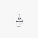 Close‑up of polished sterling silver asymmetric heart charm