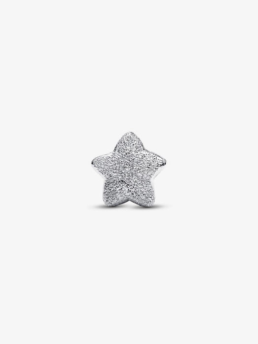 PANDORA : Textured Star Mini Charm - Silver