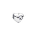 This Pandora April Engravable Clear Stone Heart Charm combines personalized meaning with elegant sparkle.