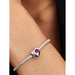 This Pandora July Engravable True Red Stone Heart Charm brings a vibrant and personal touch to your Pandora collection