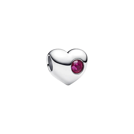 This Pandora July Engravable True Red Stone Heart Charm brings a vibrant and personal touch to your Pandora collection.