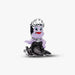 Character Ursula charm with silver  hair and black dress on a white background