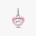Heart-shaped pendant with 'Yours' engraving on a white background