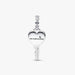 Silver pendant with 'NO DUPLICATES' text on a white background