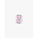 Pink charm with letter 'V' on a white background