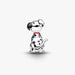 A dog charm designed in black and white, showcasing a minimalist style.