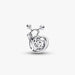 A charming snail design in silver and green enamel, featuring a glossy finish and delicate craftsmanship.
