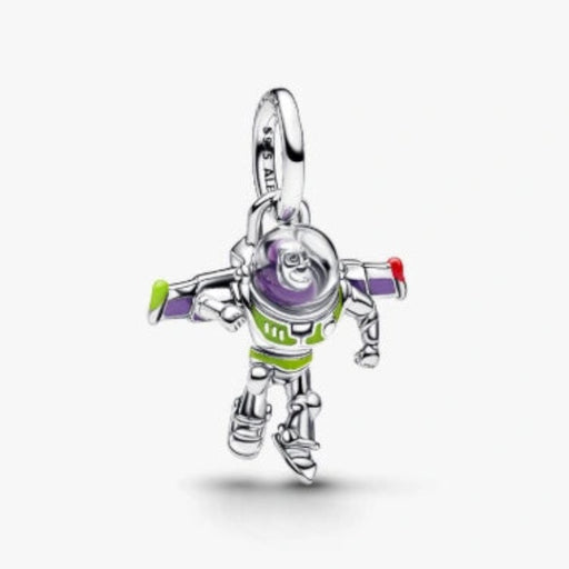 This Pandora Disney Pixar Buzz Lightyear Dangle Charm brings an adventurous touch to your jewelry collection. 