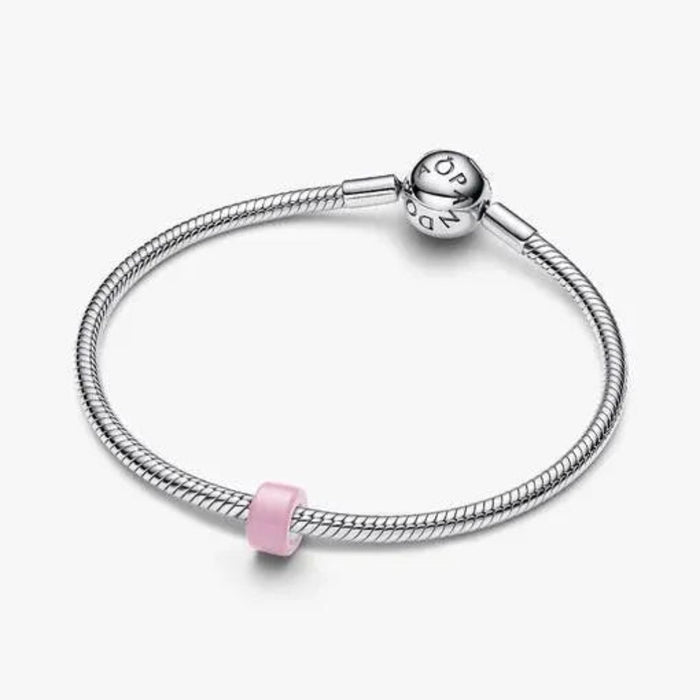 Pink Murano Glass Mini Charm featuring a petite pink glass design