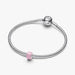Pink Murano Glass Mini Charm featuring a petite pink glass design