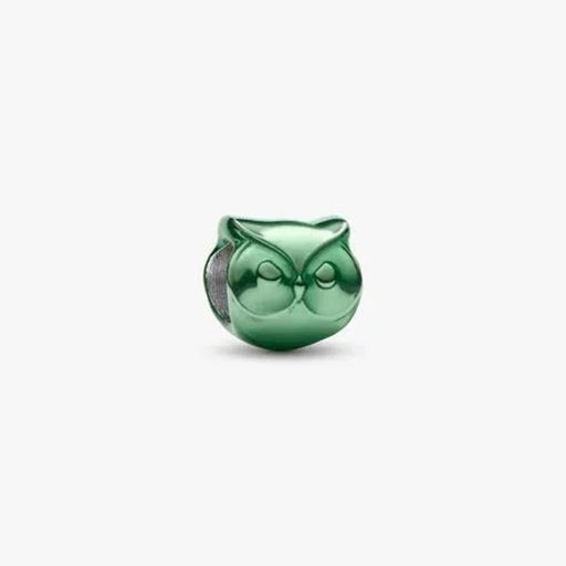 Green Owl Mini Charm featuring a cute green owl