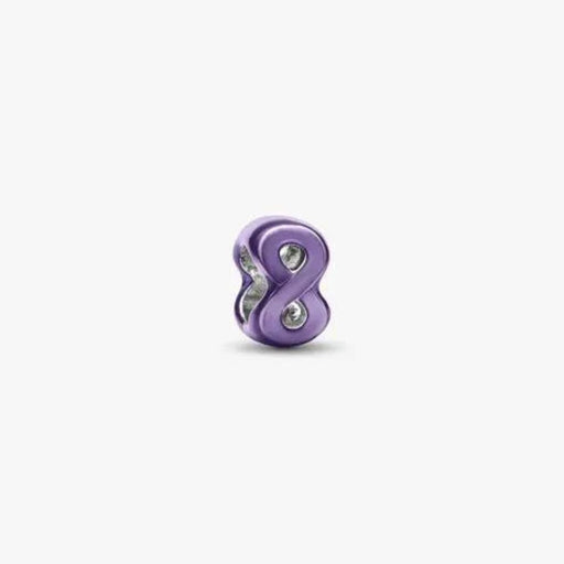 Purple Infinity Mini Charm featuring a petite purple infinity symbol
