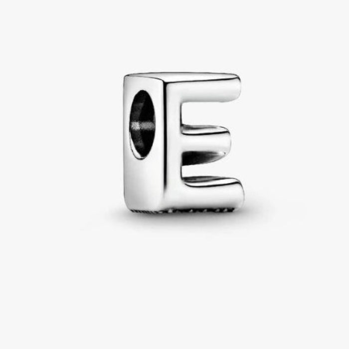 This Pandora Letter Charm - “E” adds a personal touch to your jewelry collection. 