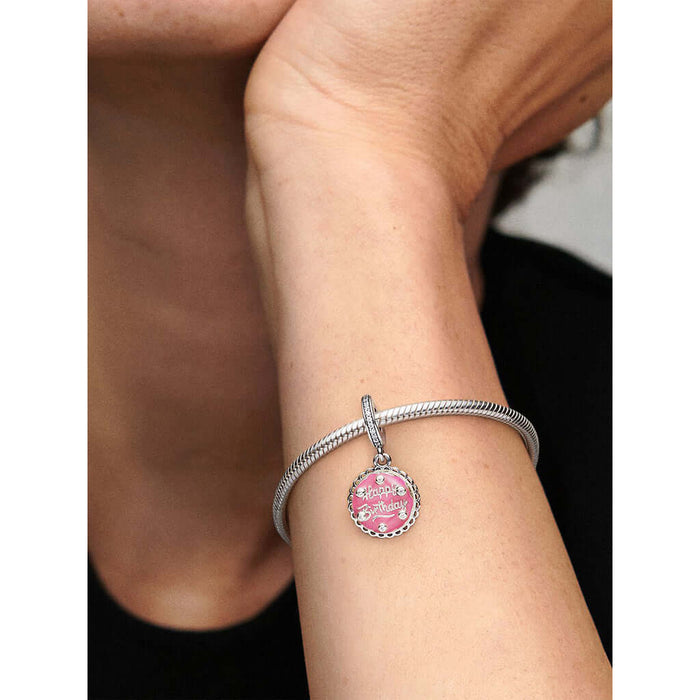 PANDORA : Pink Birthday Cake Dangle Charm