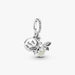 A charm featuring a bee and a heart, symbolizing love and nature.