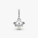 A decorative charm displaying a bee alongside a heart, representing affection and the environment.