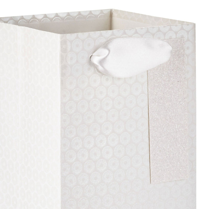 Hallmark : 13" Embossed Silver Rings Wine Gift Bag