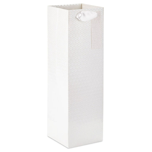 Hallmark : 13" Embossed Silver Rings Wine Gift Bag