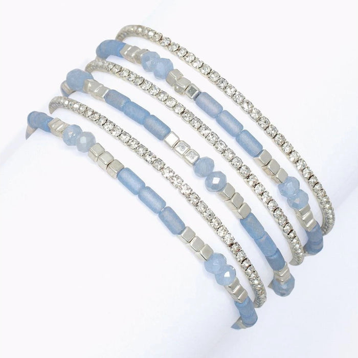 This bracelet adds beautiful color, texture, and shimmer to any outfit.