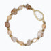Periwinkle bracelet featuring beautiful neutral shades of quartz beads in an elegant and versatile design.