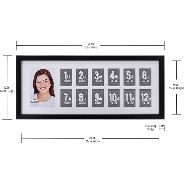 Malden : School Years Collage Photo Frame - 5x7 and (12) 2x3 at Annie's Hallmark 