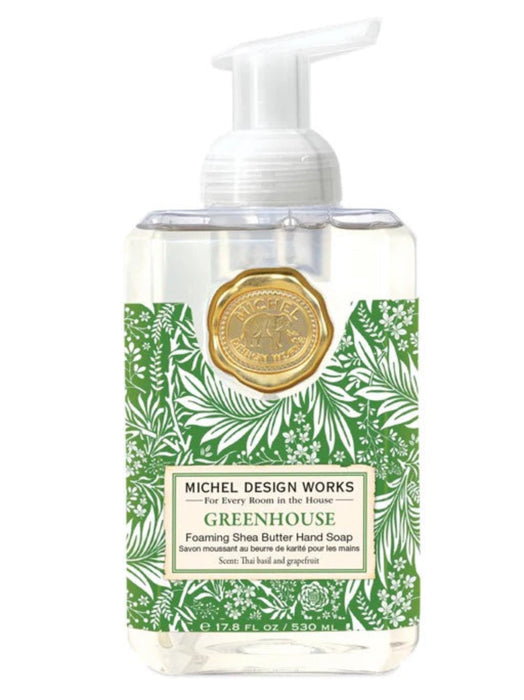 This luxurious foaming hand soap produces a rich, airy lather that gently cleans hands while leaving them feeling soft, clean, and refreshed.