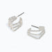  These earrings offer a contemporary take on a classic silhouette. 