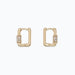These earrings offer a contemporary take on a classic silhouette. 
