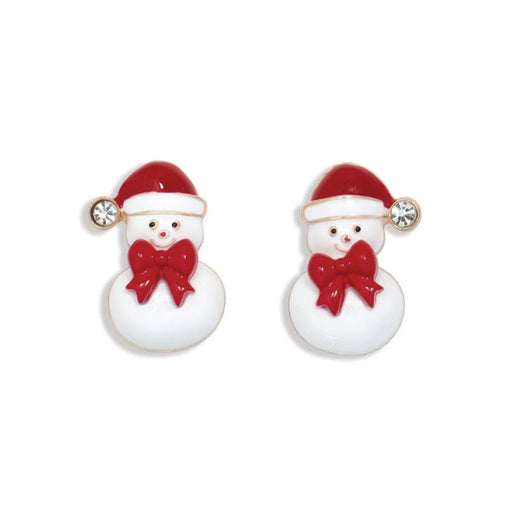 Periwinkle Dandy Snowmen with Bow Ties Earrings, featuring charming snowman designs and festive details for holiday styling.