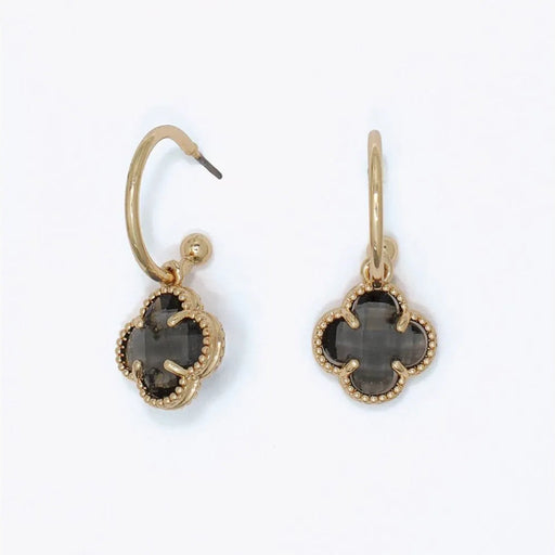 Periwinkle smoky gray crystal earrings featuring elegant crystal detailing and a sophisticated neutral tone