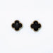 Periwinkle faceted black crystal earrings featuring a sophisticated design with light-catching crystal details