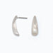 Elegant burnished silver drop earrings with a refined textured finish