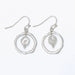 Hammered silver ring earrings with elegant pearl accents
