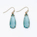 Faceted clear blue crystal drop earrings with elegant sparkling details