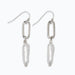 Elegant silver linked earrings with classic pearl drops for women