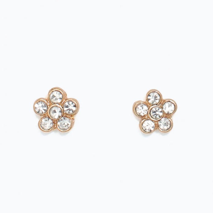 These Periwinkle Delicate Crystal Flower Earrings add a graceful touch of sparkle to any outfit.