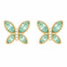 Periwinkle Mint Crystal Butterflies Cuties earrings with sparkling butterfly details