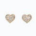 These Periwinkle Gold Clear Crystal Heart Earrings features a graceful heart-shaped design with clear crystal accents that catch the light beautifully. 