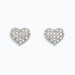 These Periwinkle Silver Clear Crystal Heart Earrings features an elegant heart-shaped design accented with clear crystals that reflect the light beautifully.