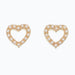These Periwinkle Open Pearl Heart Earrings combine romantic charm with timeless elegance. 