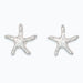 Cuties hammered silver starfish earrings with textured ocean-inspired detailing