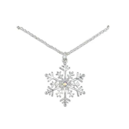 Classic silver snowflake necklace with an elegant winter-inspired pendant