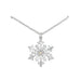 Classic silver snowflake necklace with an elegant winter-inspired pendant