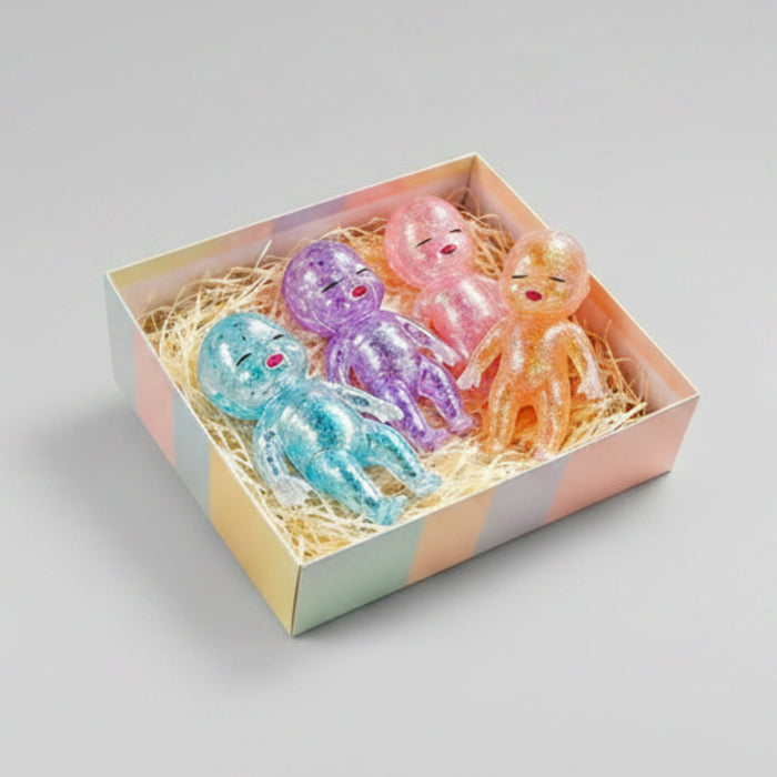 Colorful baby doll Squishy toys  figurines in a box 