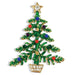 This Periwinkle Green Enamel Tree Pin with Crystal features rich green enamel and sparkling crystals. 