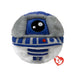 A Star Wars stormtrooper mask adorned with a red heart, blending sci-fi with a touch of affection.